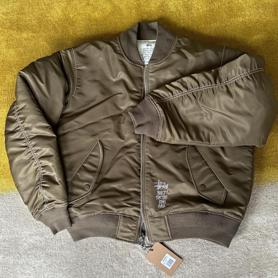 Stussy - BUILT REVERSIBLE BOMBER JACKET -NWT size... - Depop