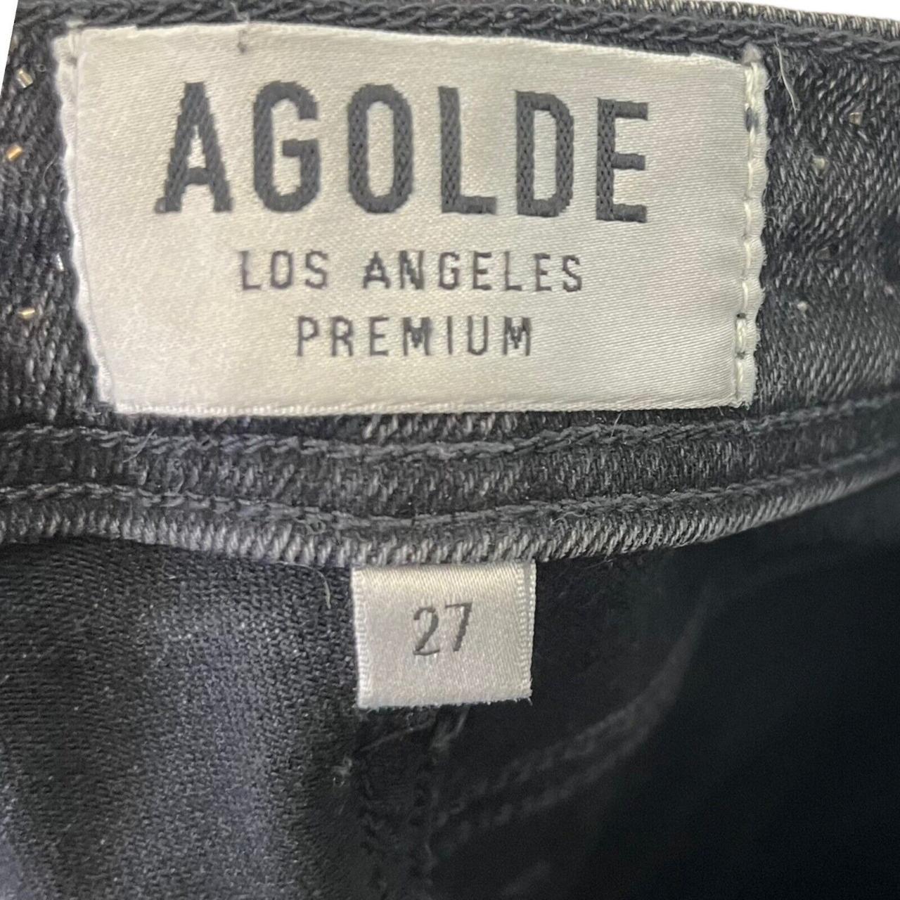 AGOLDE Roxanne Super High Rise Black Denim Jeans in Depop