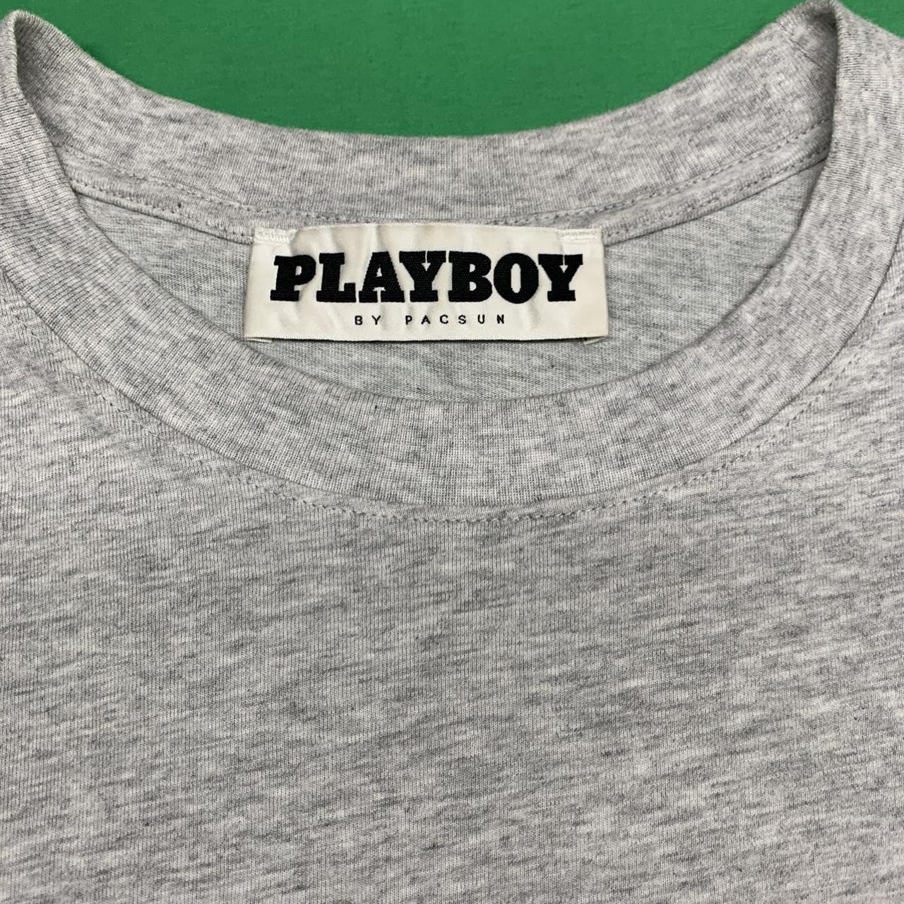 Playboy Men's Grey T-shirt | Depop