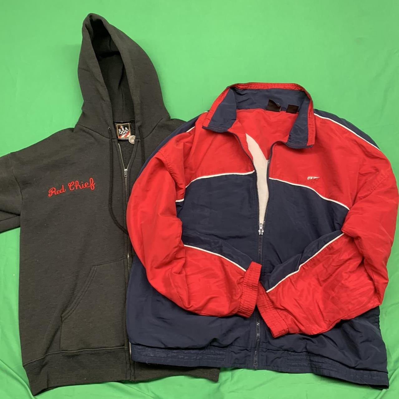 JCPenney Men's Black and Red Hoodie Depop