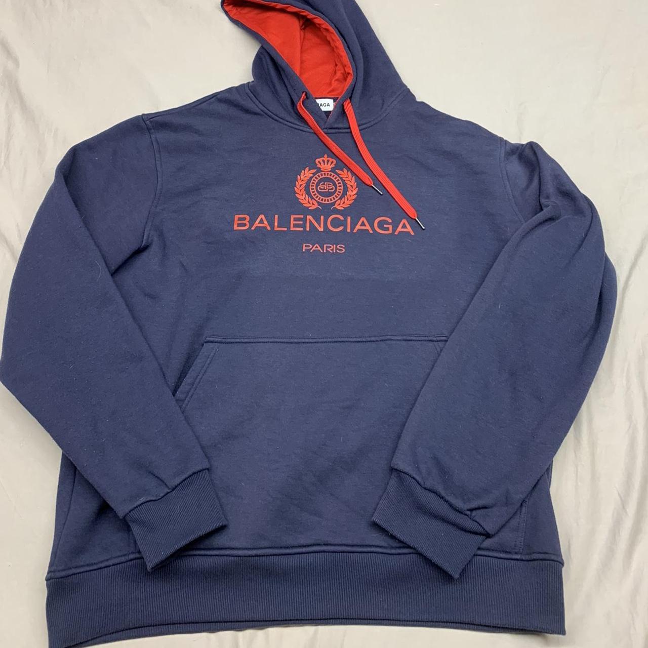red balenciaga sweatshirt