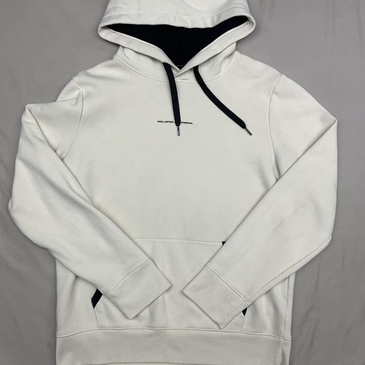 Hollister Co. Men's White and Black Hoodie | Depop