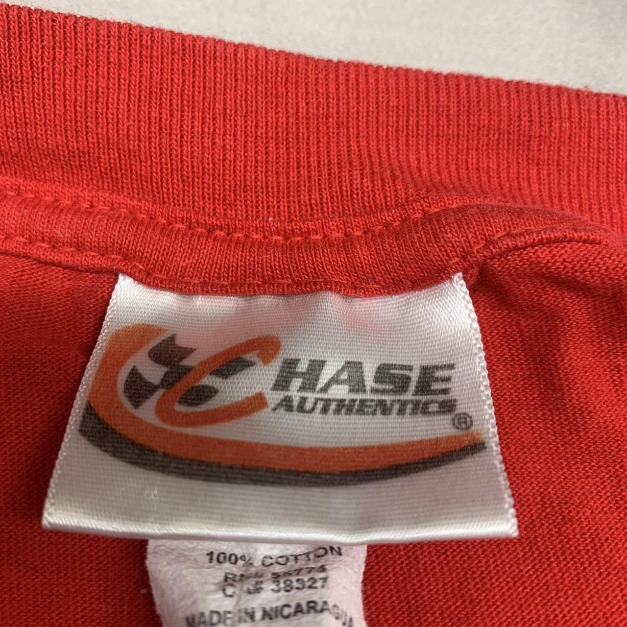 Chase Authentics Men's Red and White T-shirt | Depop