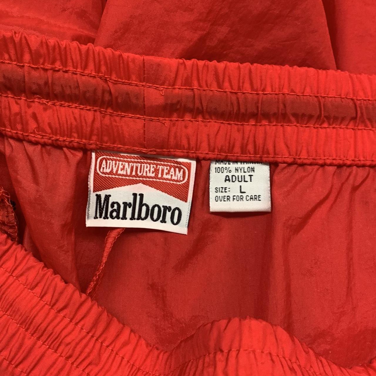 Marlboro Men's Red and White Joggers-tracksuits | Depop