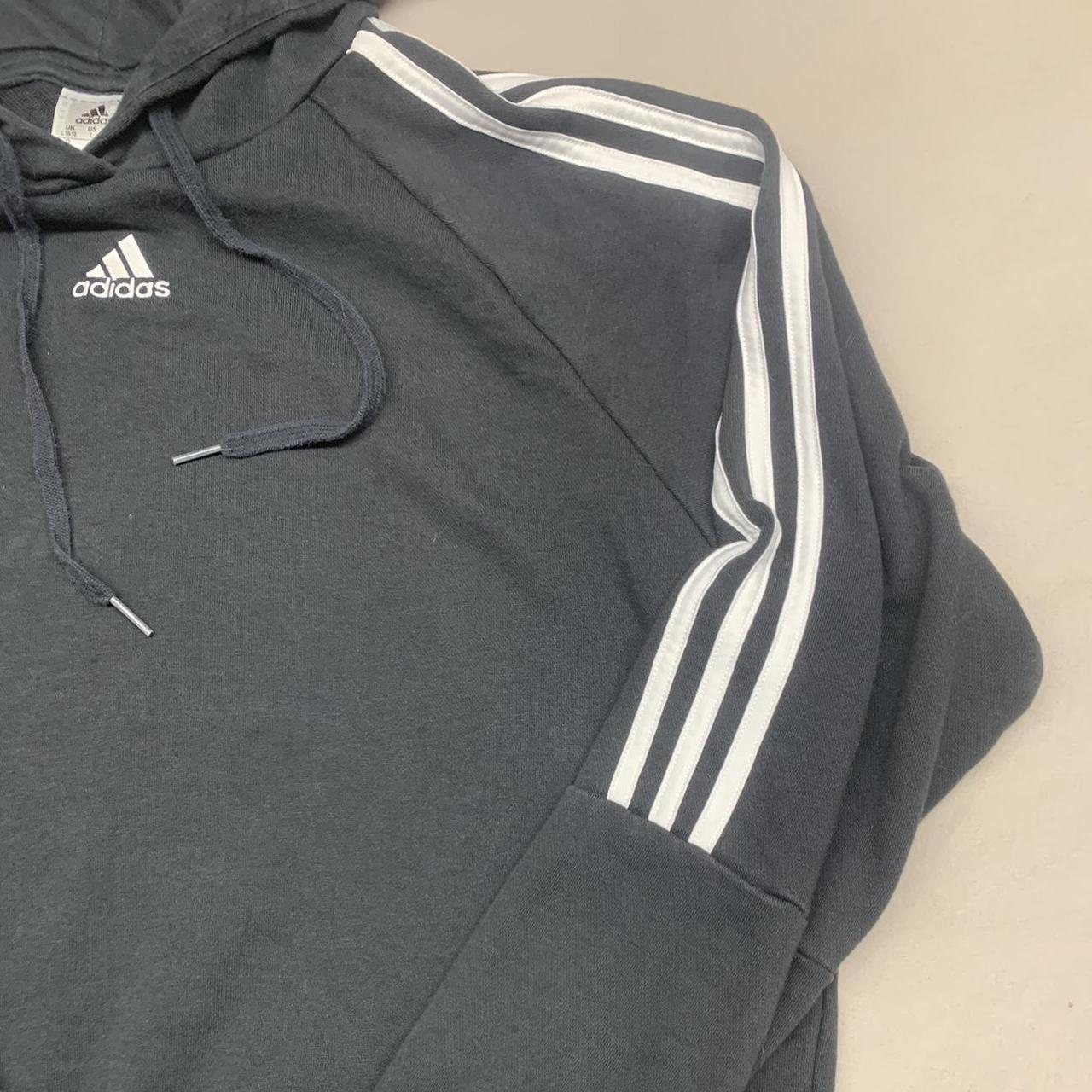 Adidas Men's Black and White Hoodie | Depop