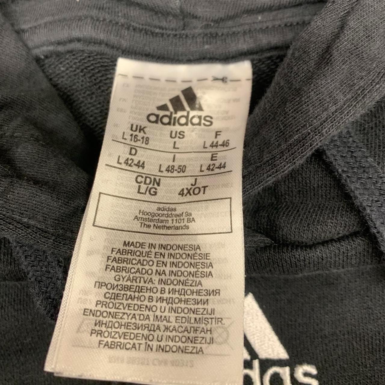 Adidas Men's Black and White Hoodie | Depop