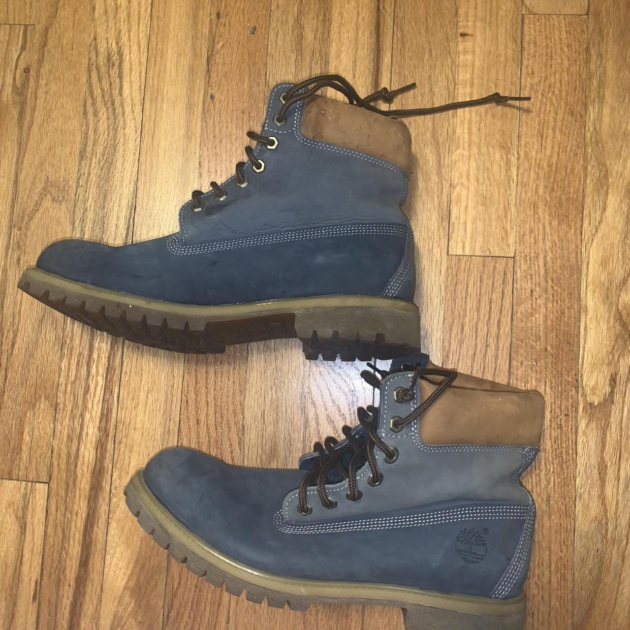 Timberland Boots Navy Size- Men's 12s Leave a... - Depop