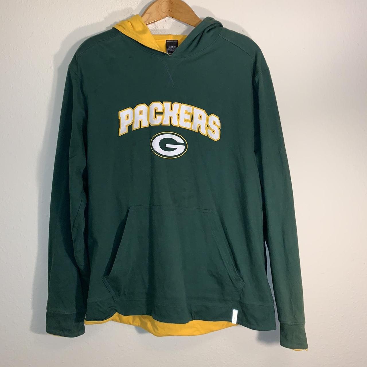 Green Bay Packers NFL Football Reebok Hoodie... - Depop