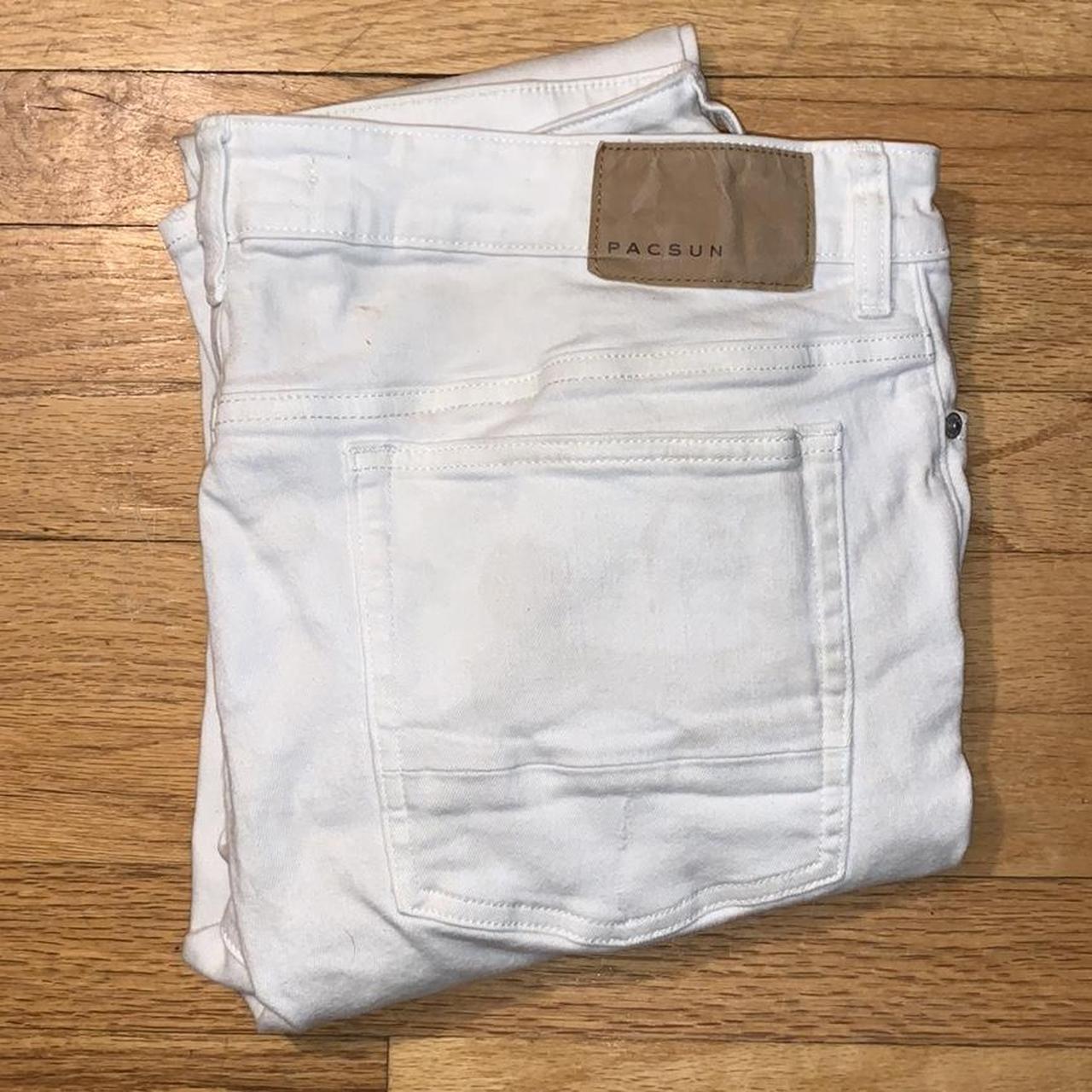 Pacsun White ripped skinny Pants jeans were mine... - Depop