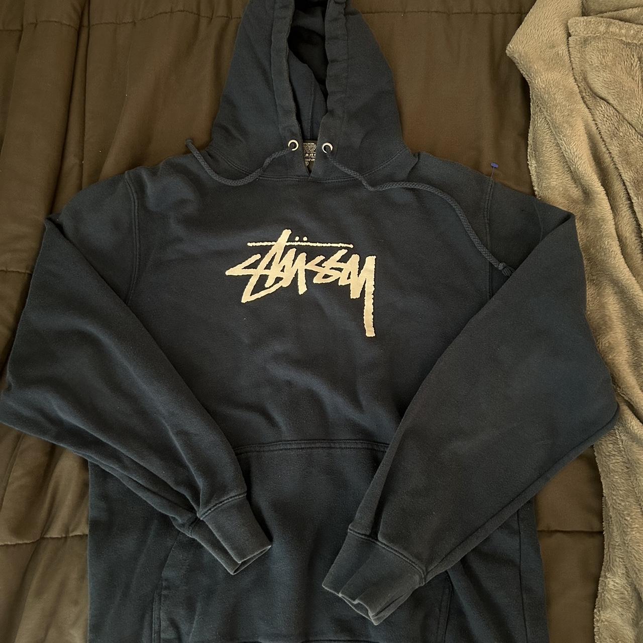 Navy Blue Stussy Hoodie Size: Large Condition: Like new - Depop