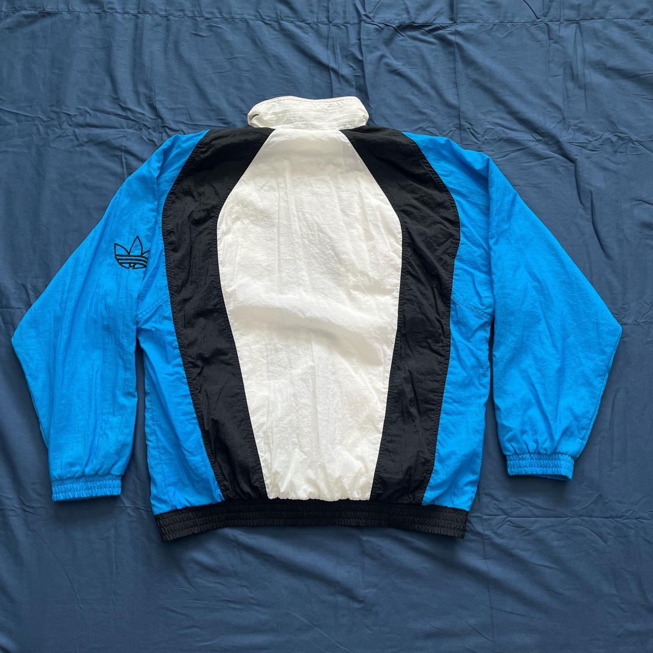 super dope vintage adidas tracksuit top light nylon... - Depop