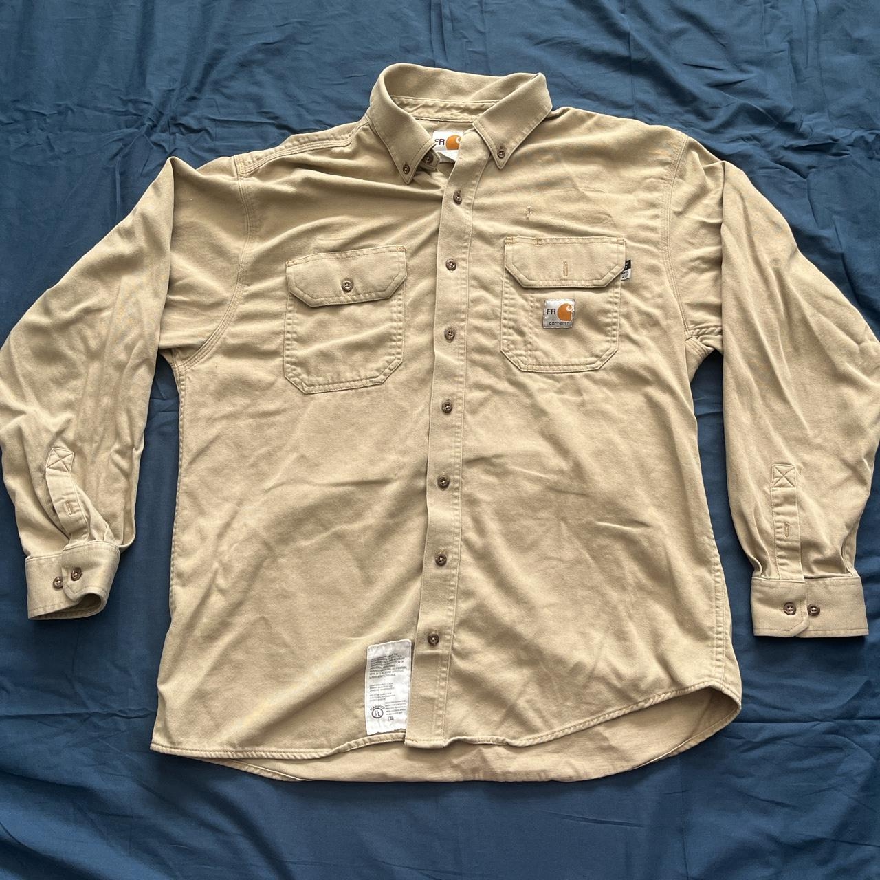 Carhartt Men&s Flame Resistant Twill Shirt | Khaki | L