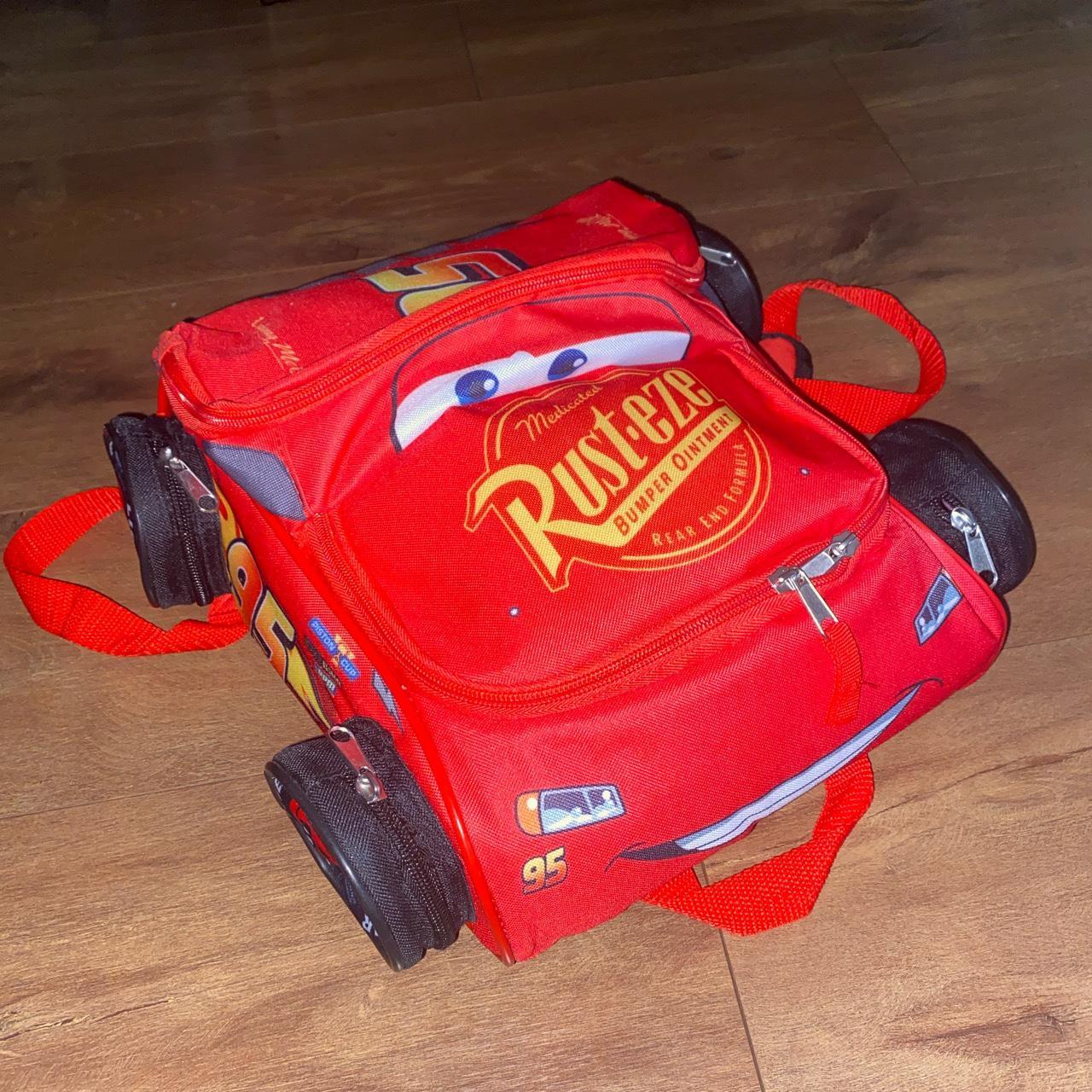 lightning mcqueen kid sized backpack #disney... - Depop