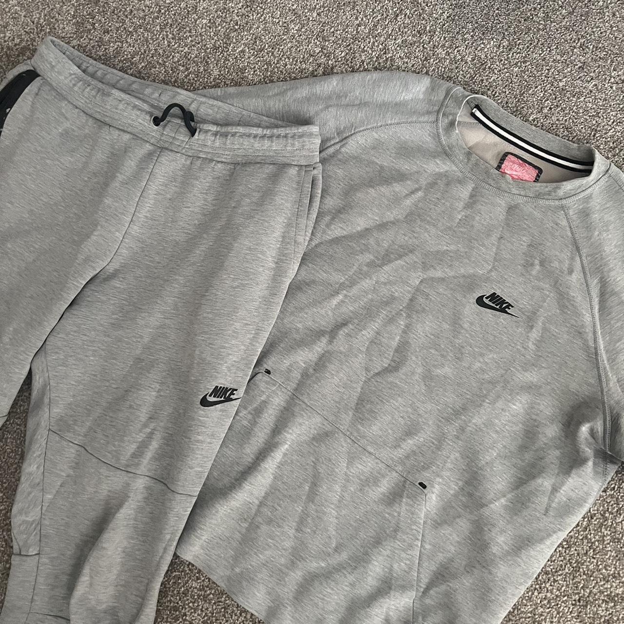 mens nike tech tracksuit grey