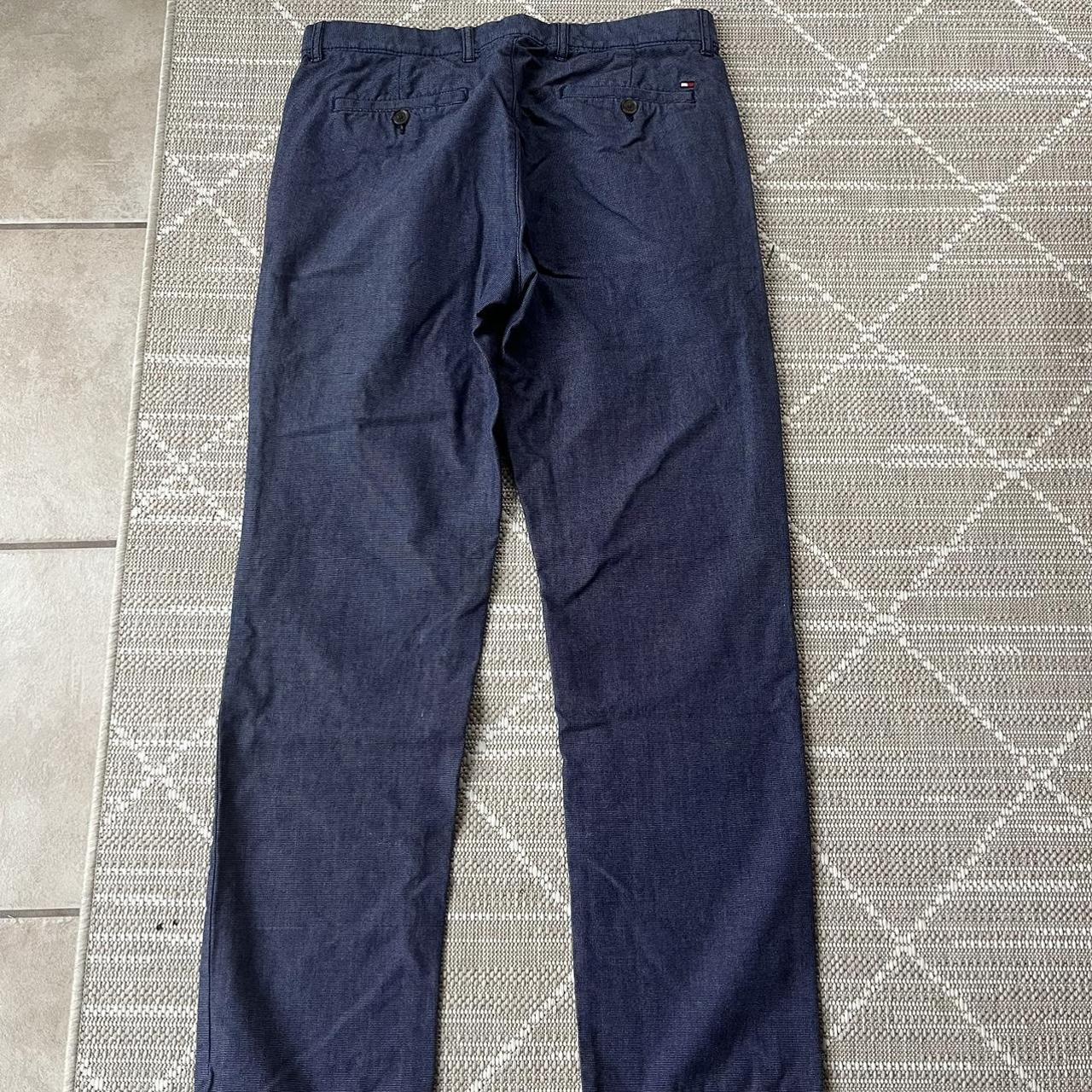 Tommy Hilfiger Navy Blue Slim Fit Coupe Etroite Pants Mens Size 32X30, Tommy Hilfiger Slim Fit Pants