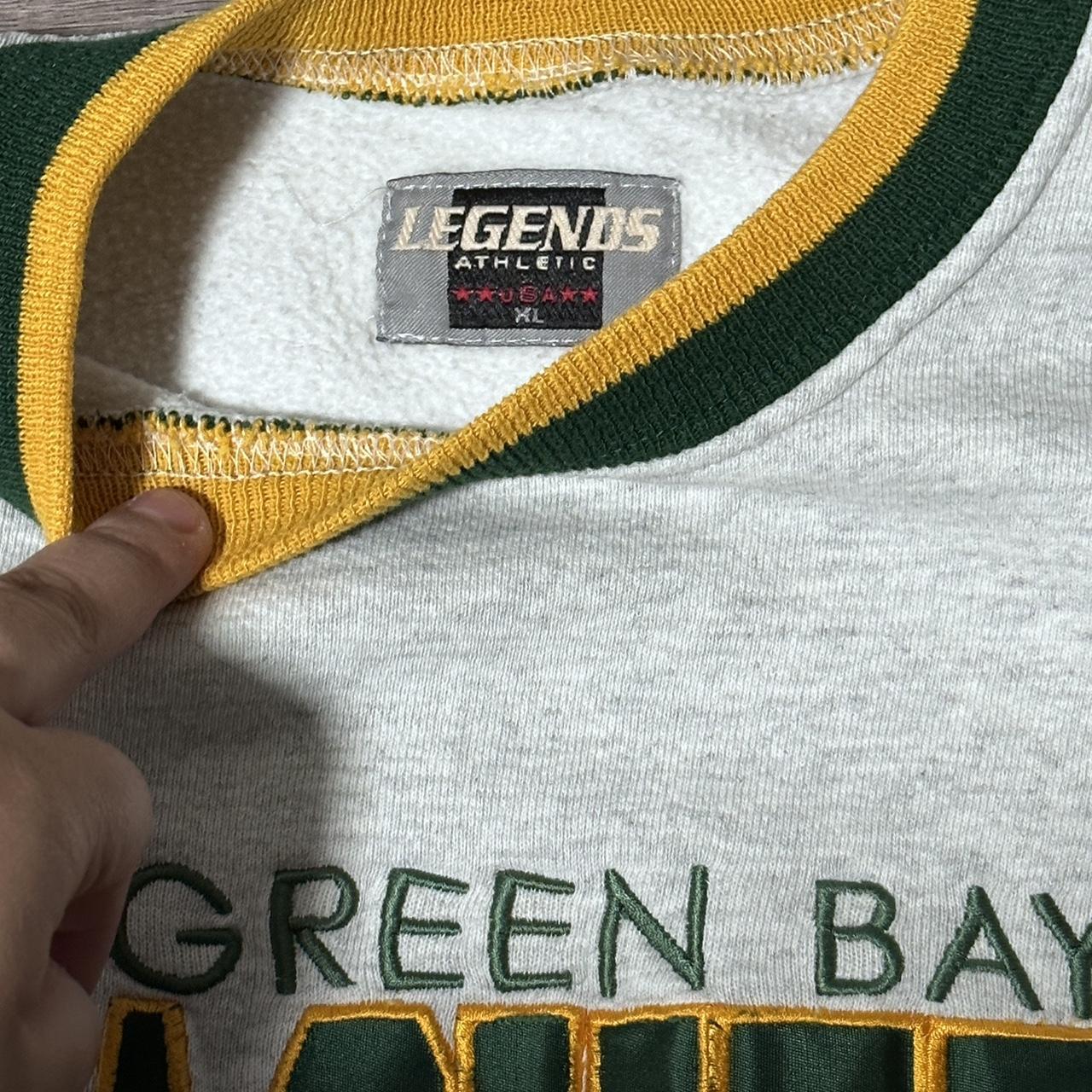 Vintage 90s Green Bay Packers Crew Neck Sweatshirt L - Depop