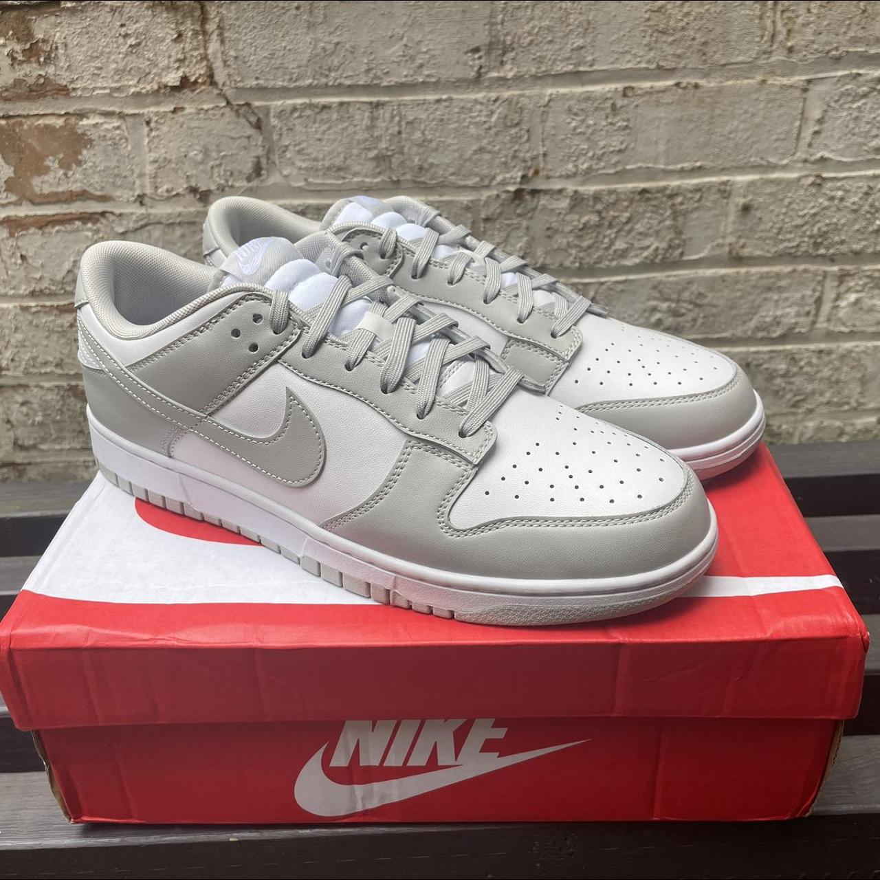 Nike Women's Grey and White Trainers | Depop