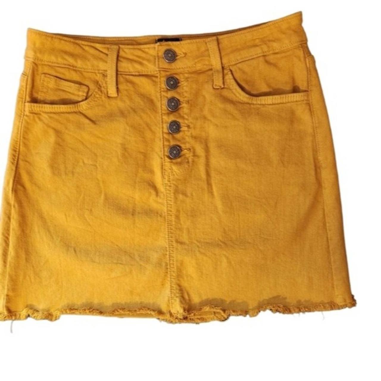 Mustard Yellow Mini Skirt from Just Black Excellent... - Depop