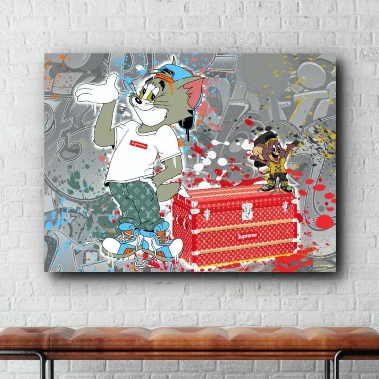 Designer Tom Jerry Canvas A real room defining