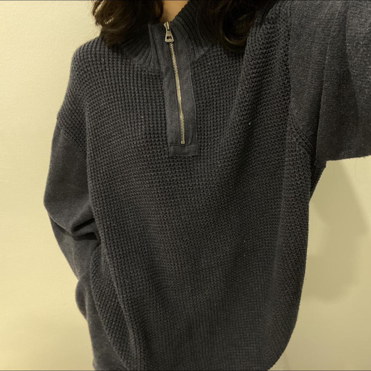 Weatherproof Vintage navy knit quarter zip! very... - Depop