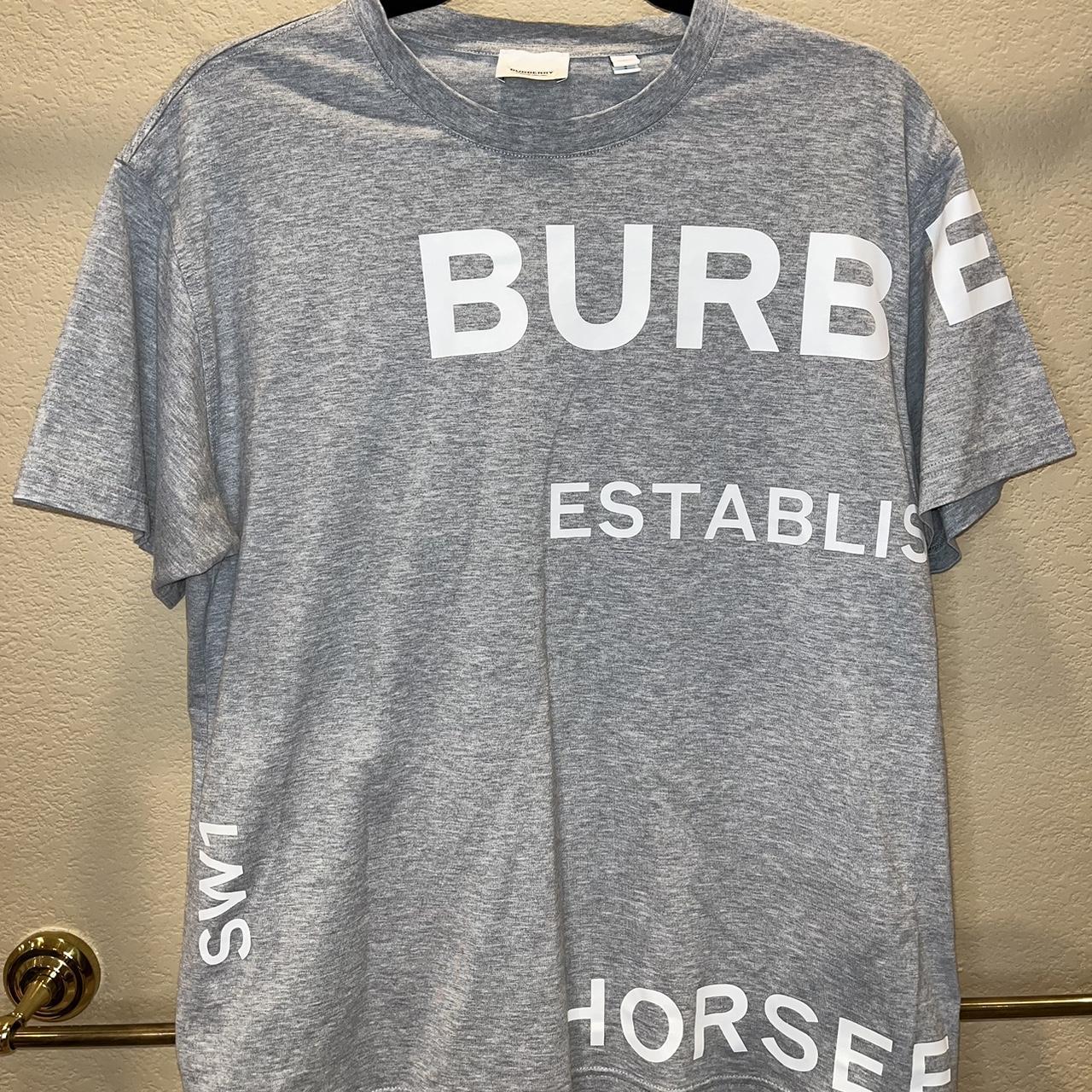 Burberry t shirt on sale womens silver