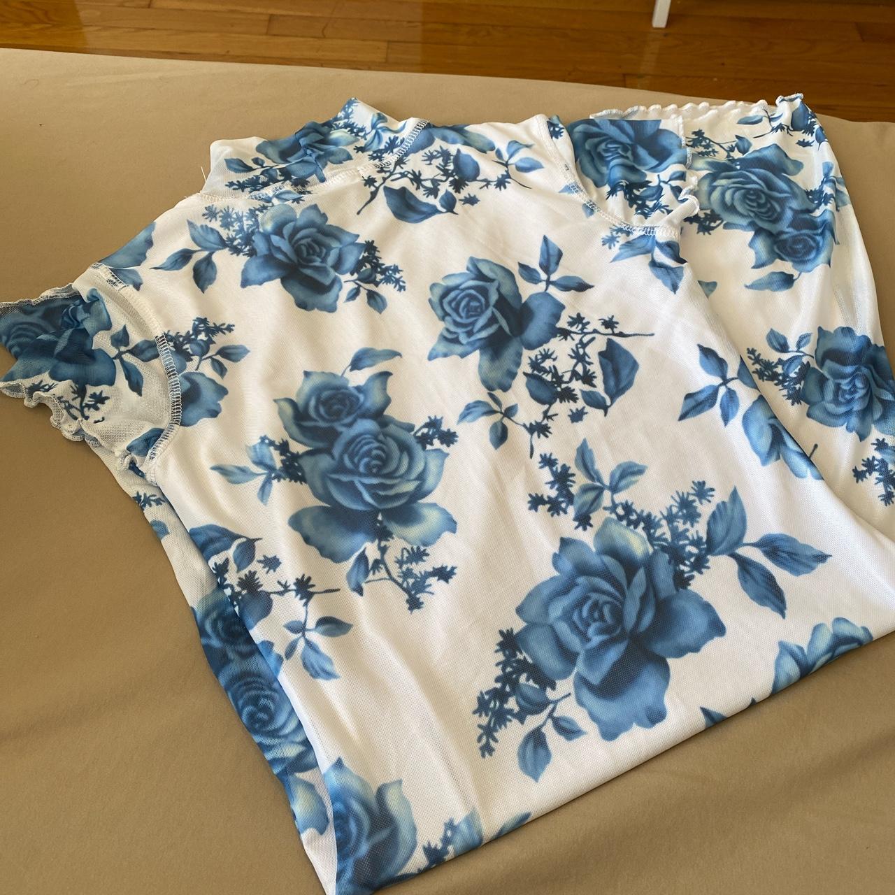 DOLLS KILL Floral Print Sexy Mesh Bodycon... Depop