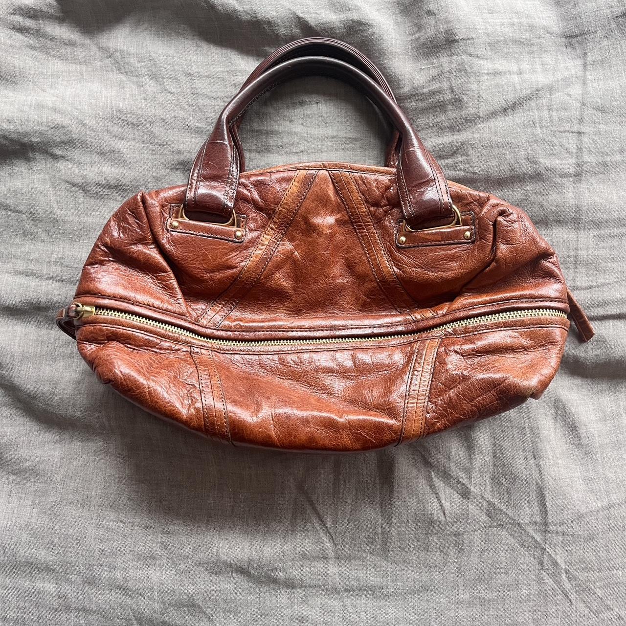 Women's Shoulder bags - Brown/Tan – Kooba brown leather bowling bag with gold …