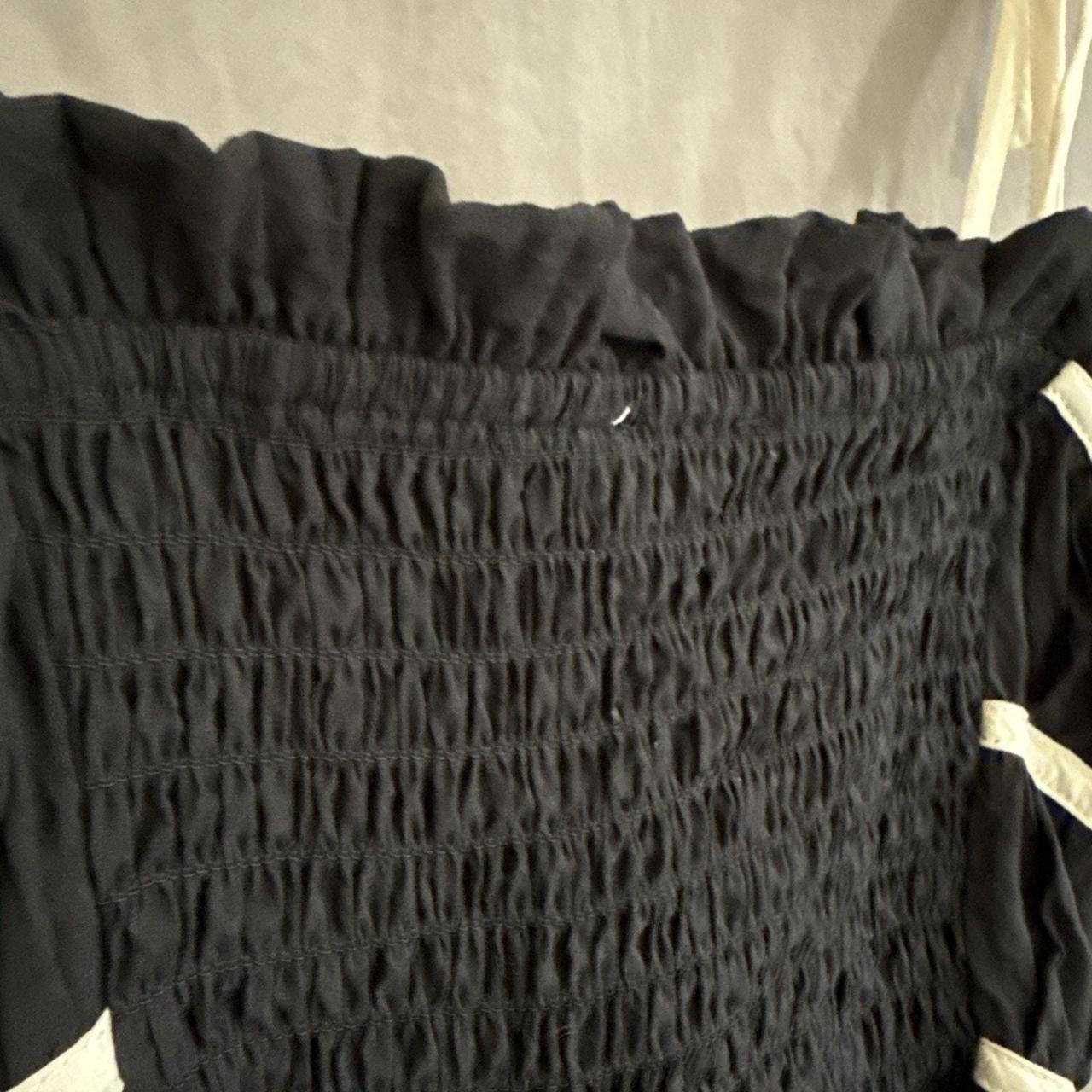 Preloved Women's Crop top - Black/Cream - M – Thi… - image 6