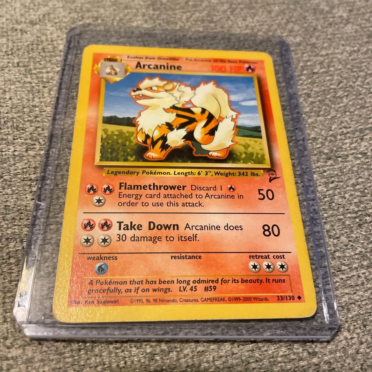 Arcanine 33/130 Great condition Pokemon card 1995 Depop