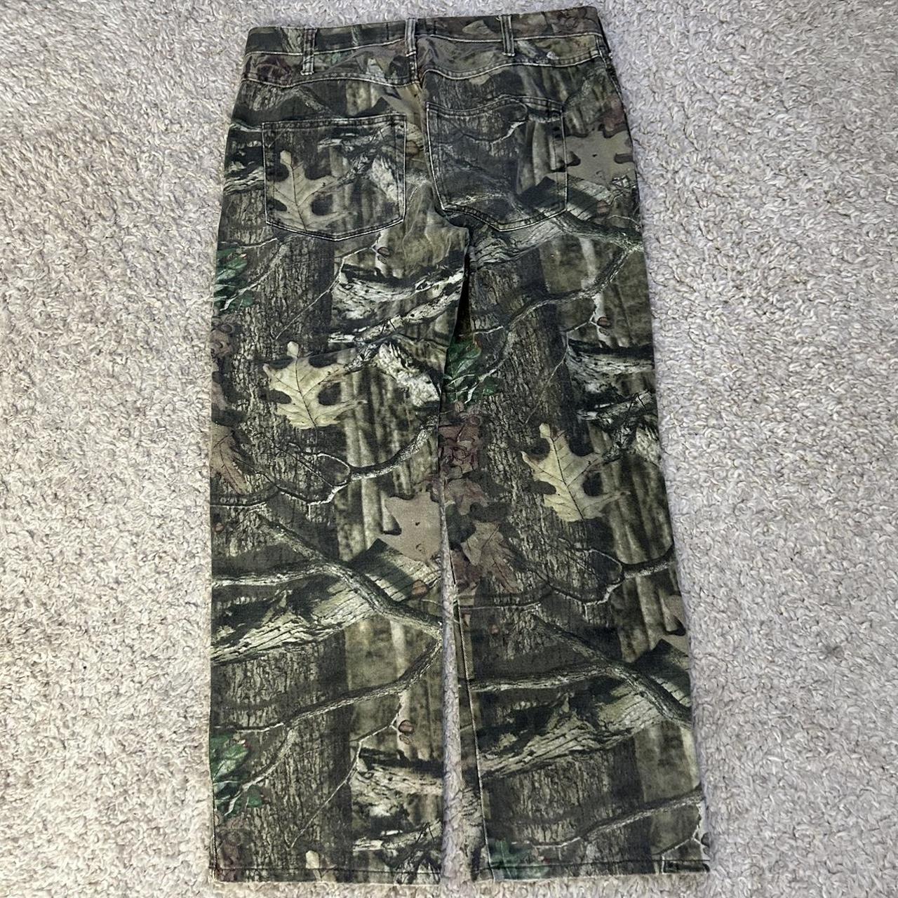 Vintage Y2k Baggy Mossy Oak Camouflage Double Knee Depop