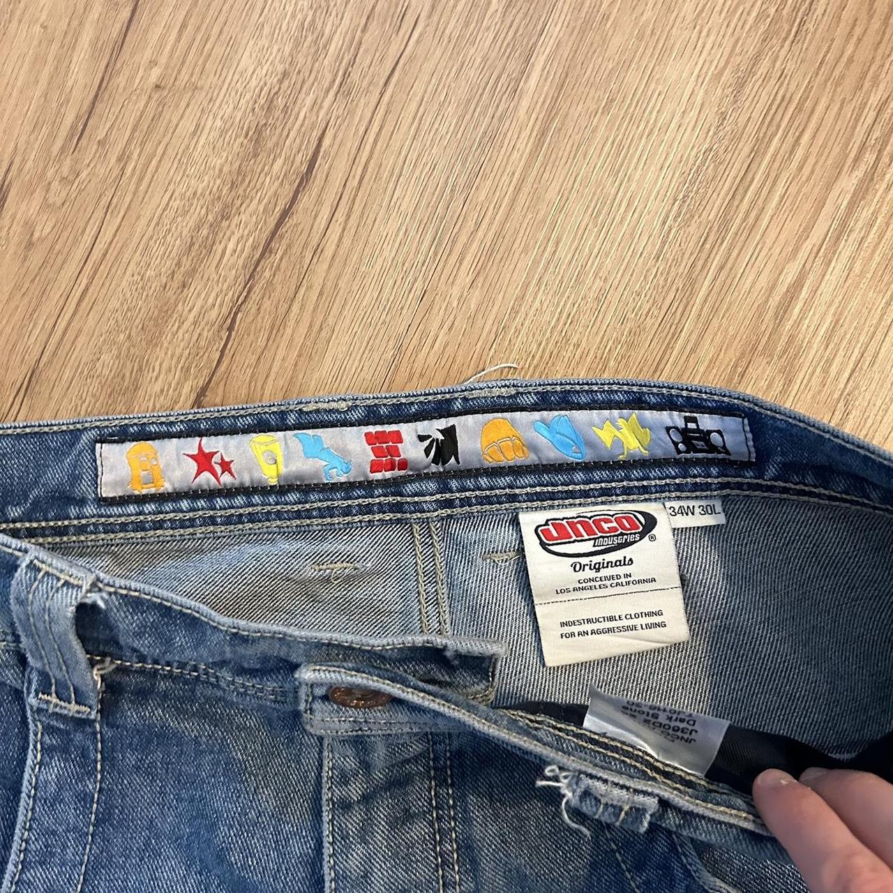 jnco jeans rollin 26’ dark stone - dope jeans fit... - Depop