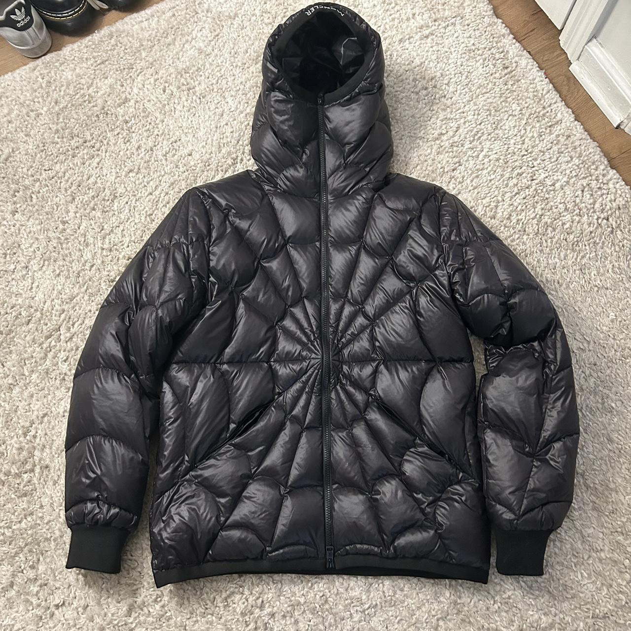 moncler x spider man down puffer jacket - worn once... - Depop