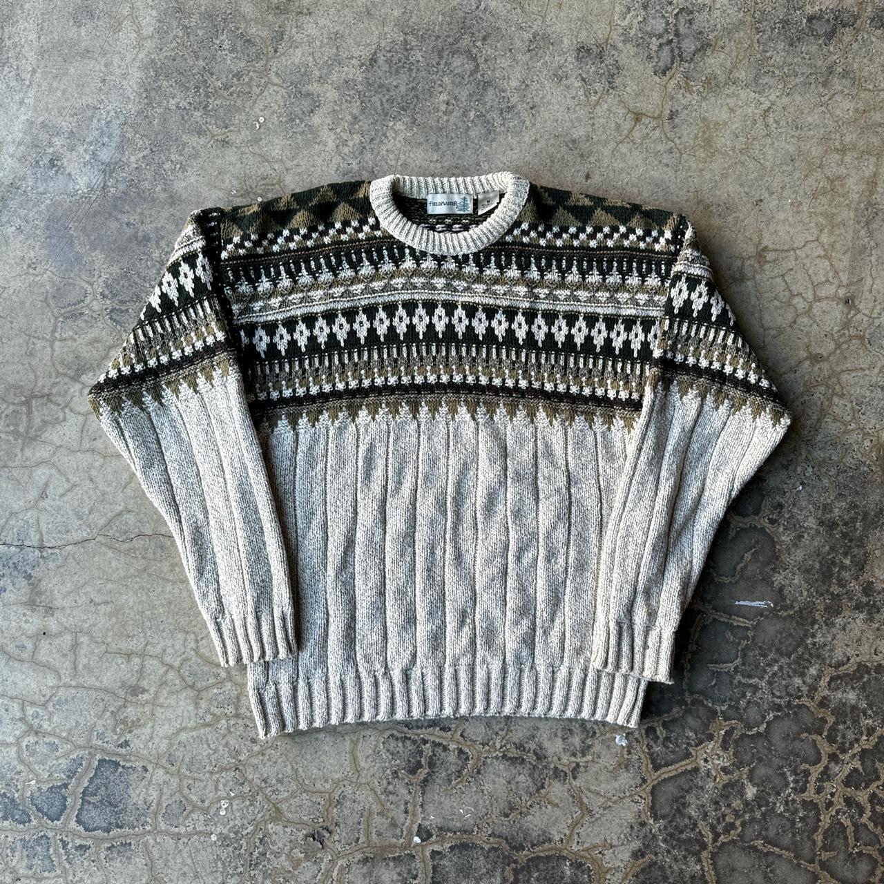 vintage cream knitted sweater size M #vintage Depop