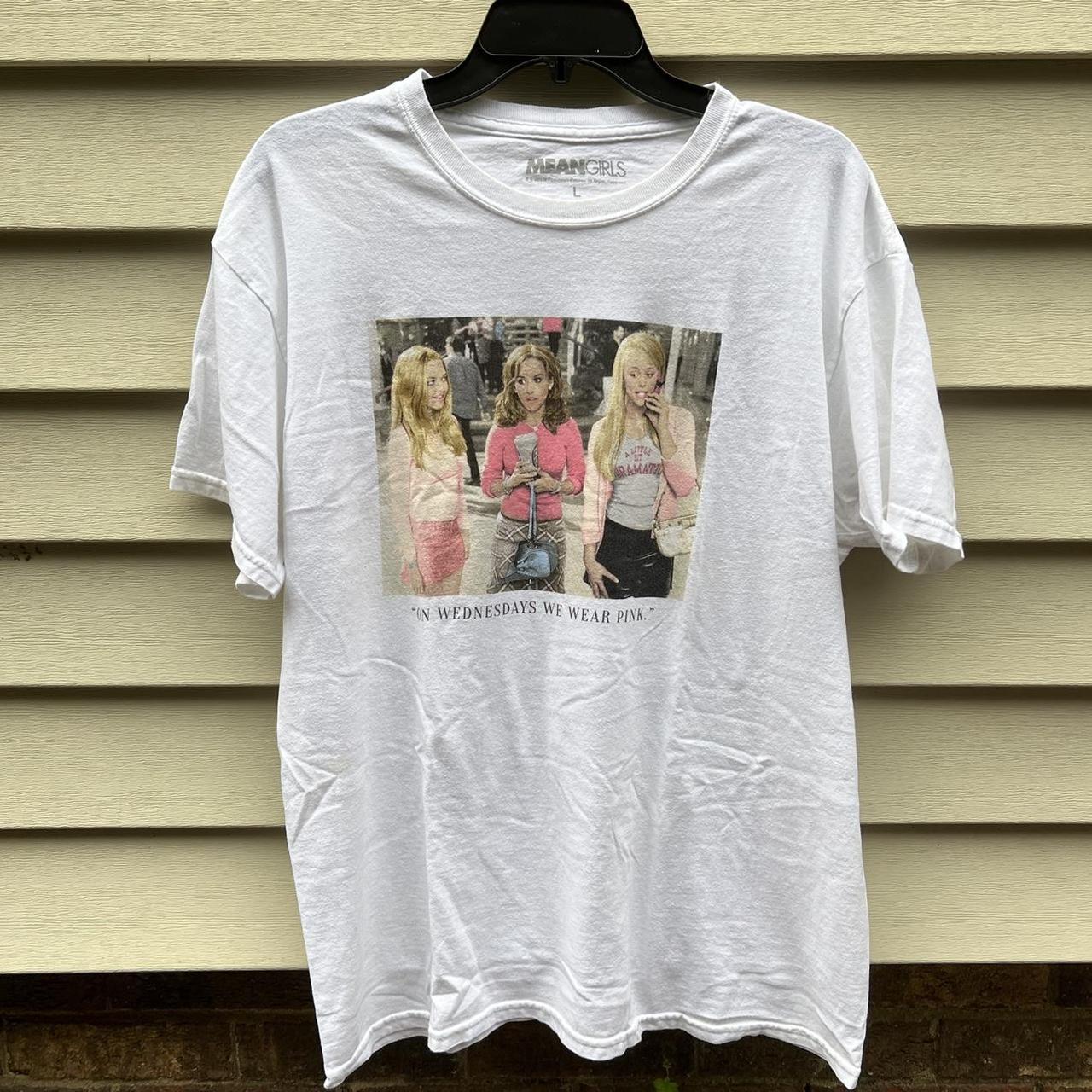 White Mean Girls Wear Pink Graphic T Shirt