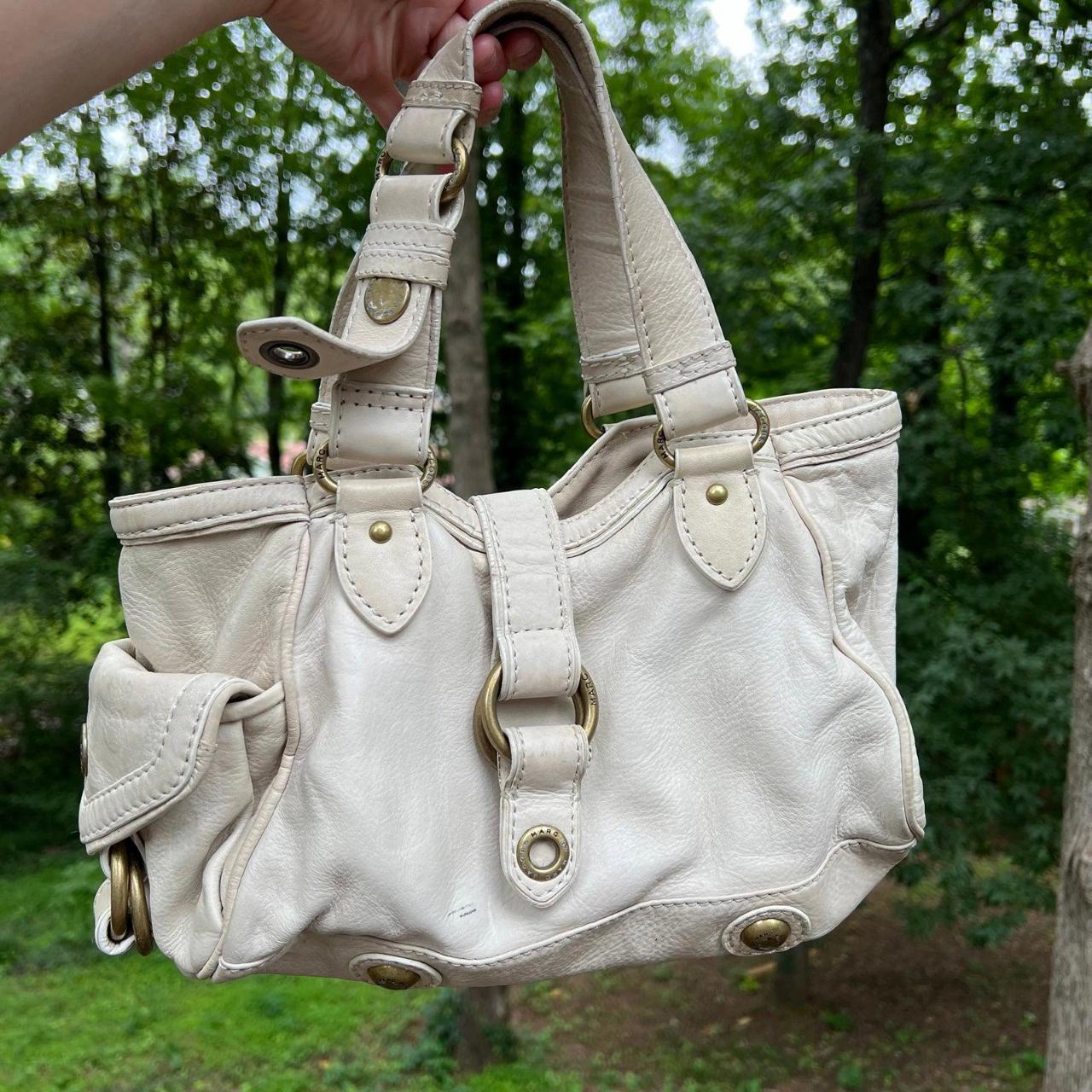 Marc by Marc Jacobs l off white leather hobo bag Depop