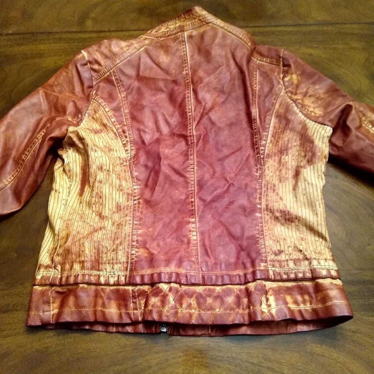 Bernado Collection Vegan Leather Jacket. Cognac... Depop