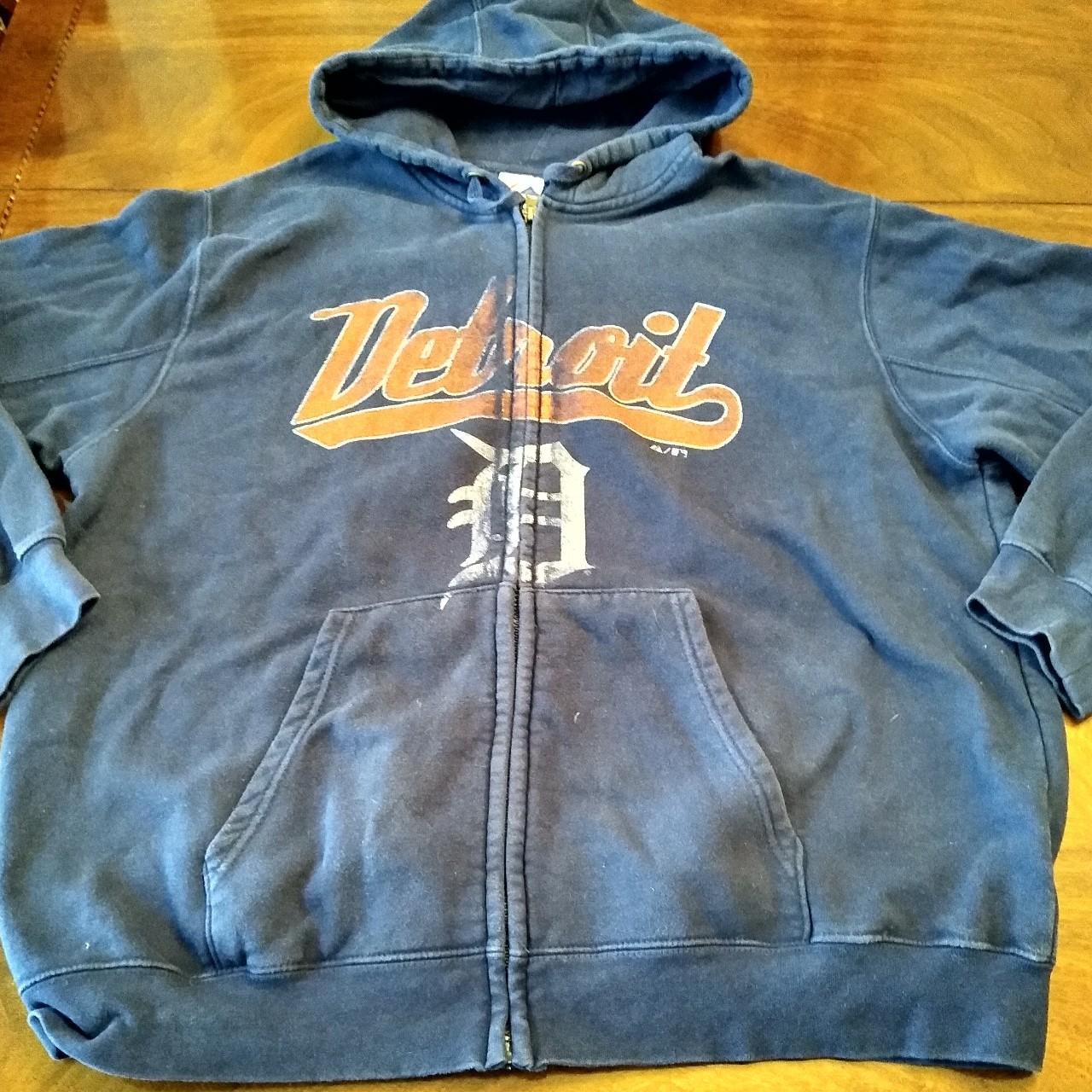 Vintage Majestic Detroit Tigers zip hoodie. Super - Depop