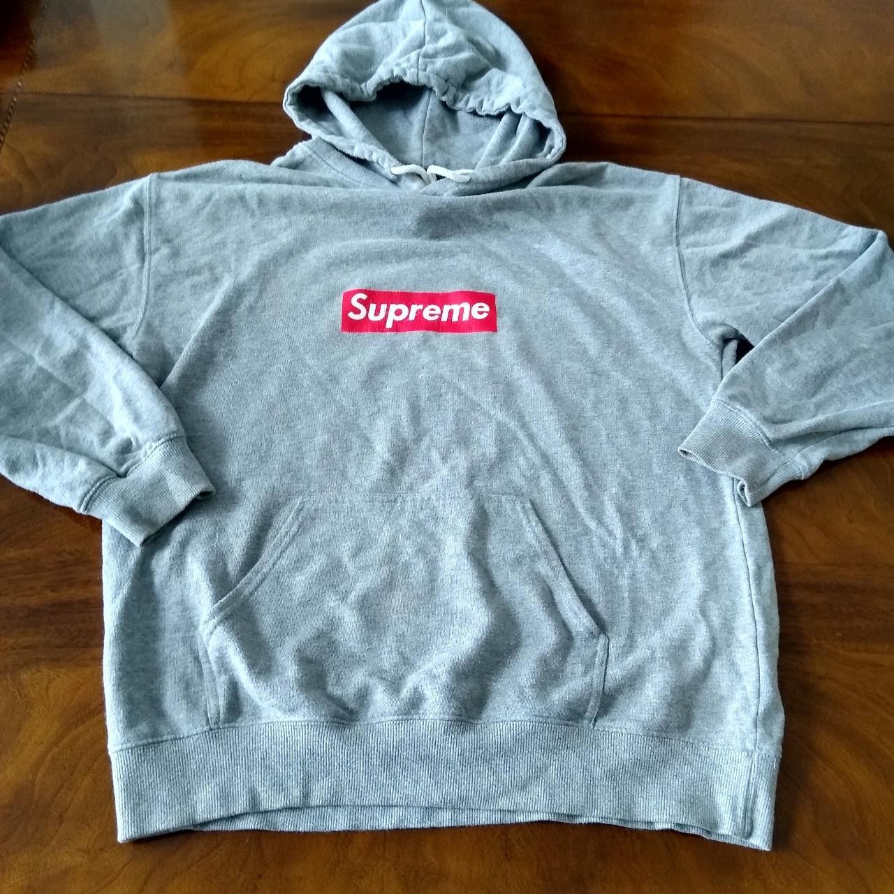 Supreme red on red box logo hoodie Fw13 Size - Depop