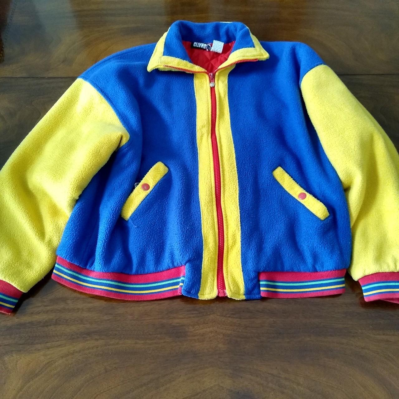 Vintage 90's Gitano Color Blocked Jacket. Yellow,... - Depop