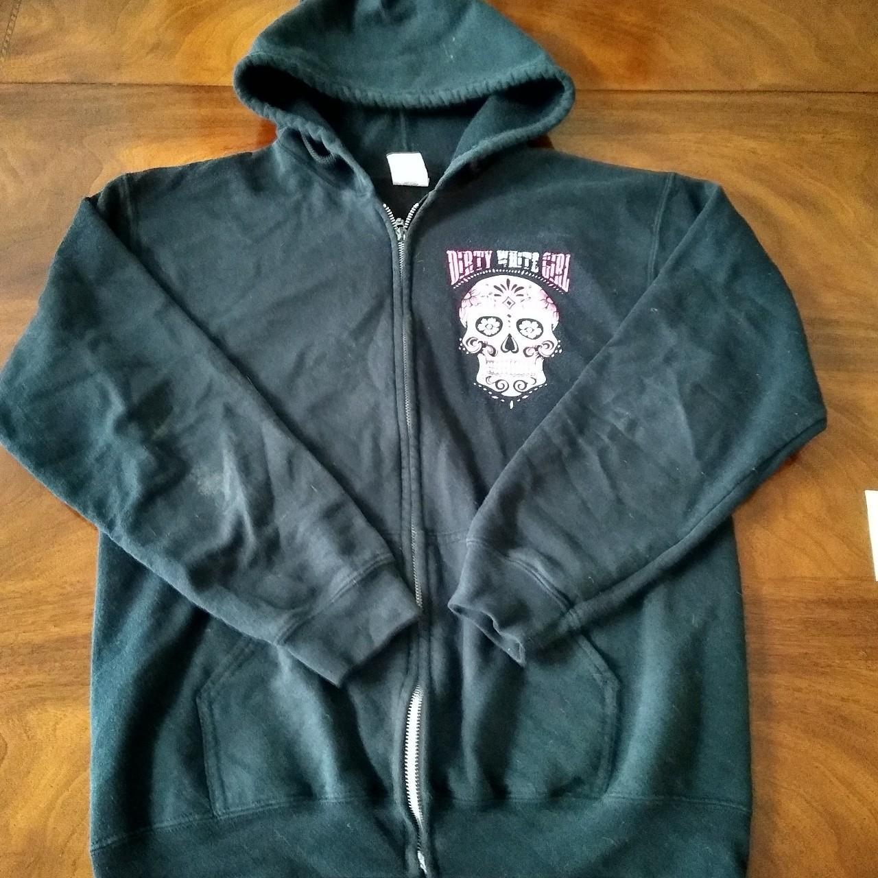 Dirty White Girl Skull Hoodie. Black with nice front... - Depop