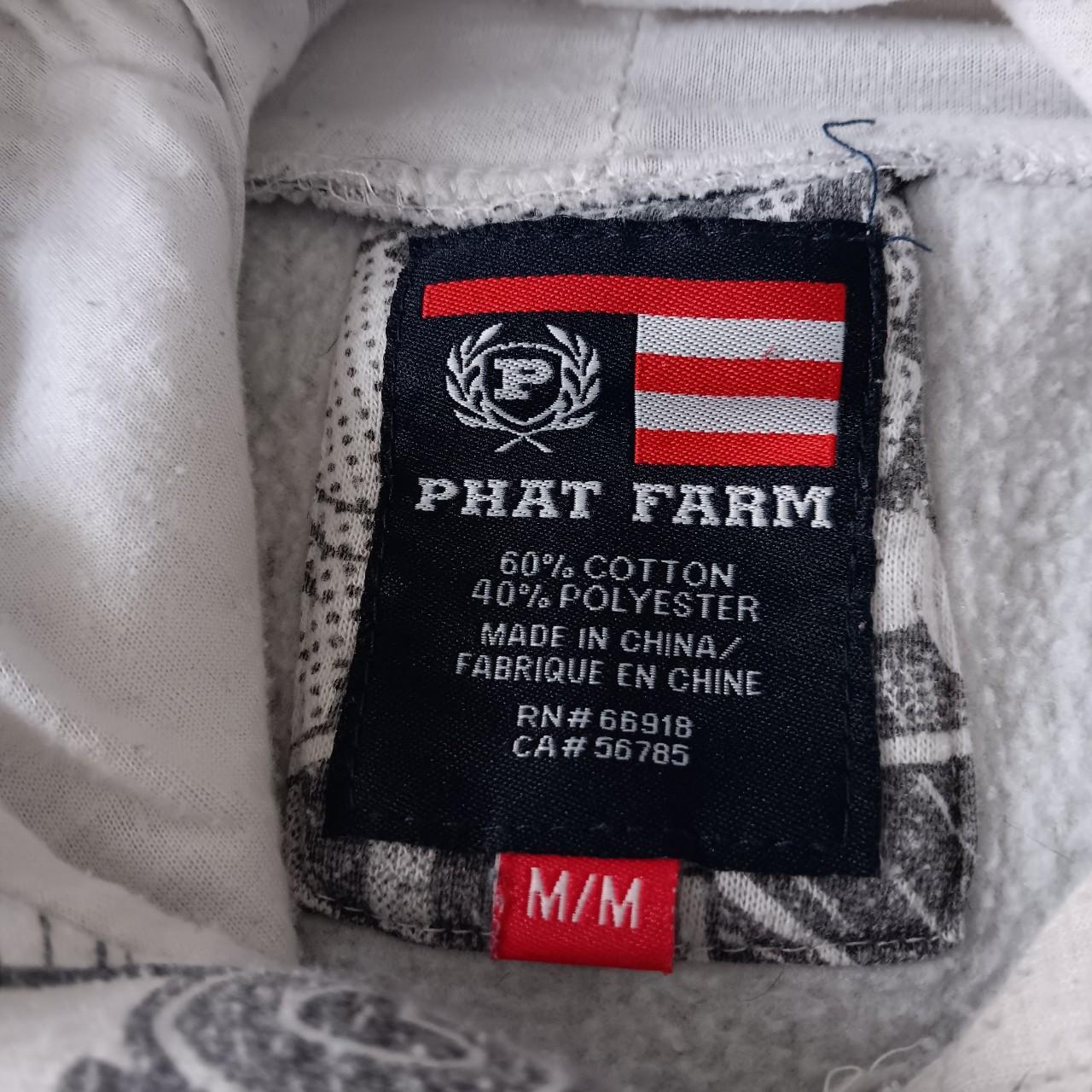 Phat Farm Savage Hoodie. White and black all over | Depop
