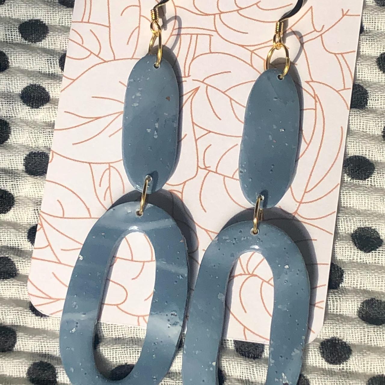 Earring hooks are 18k gold plated brass. Bring about... - Depop