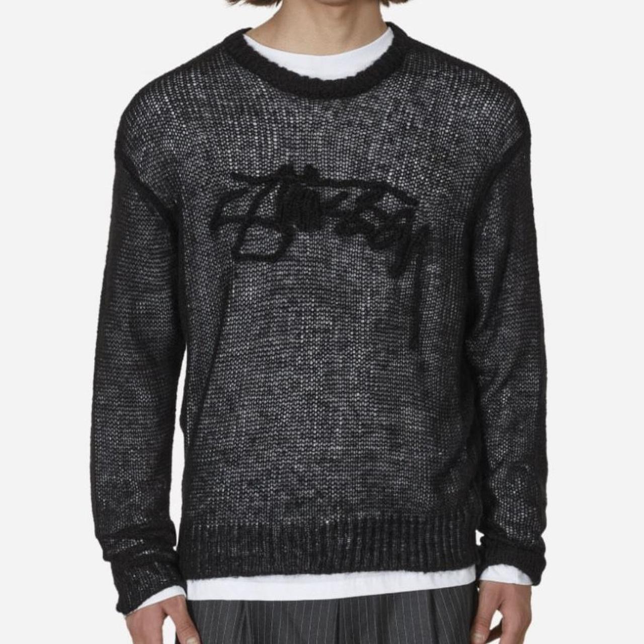 Stussy Crew Neck Mesh Sweater Stussy 2 Tone Cotton Mesh LS Crew