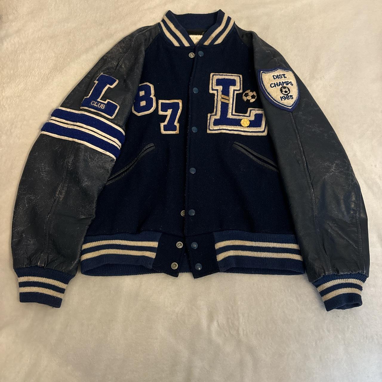 Vintage 80’s varsity jacket, amazing quality Size... - Depop