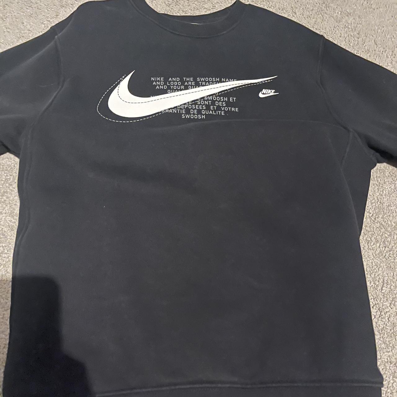 Nike black crew neck jumper Size xs men’s Never... - Depop