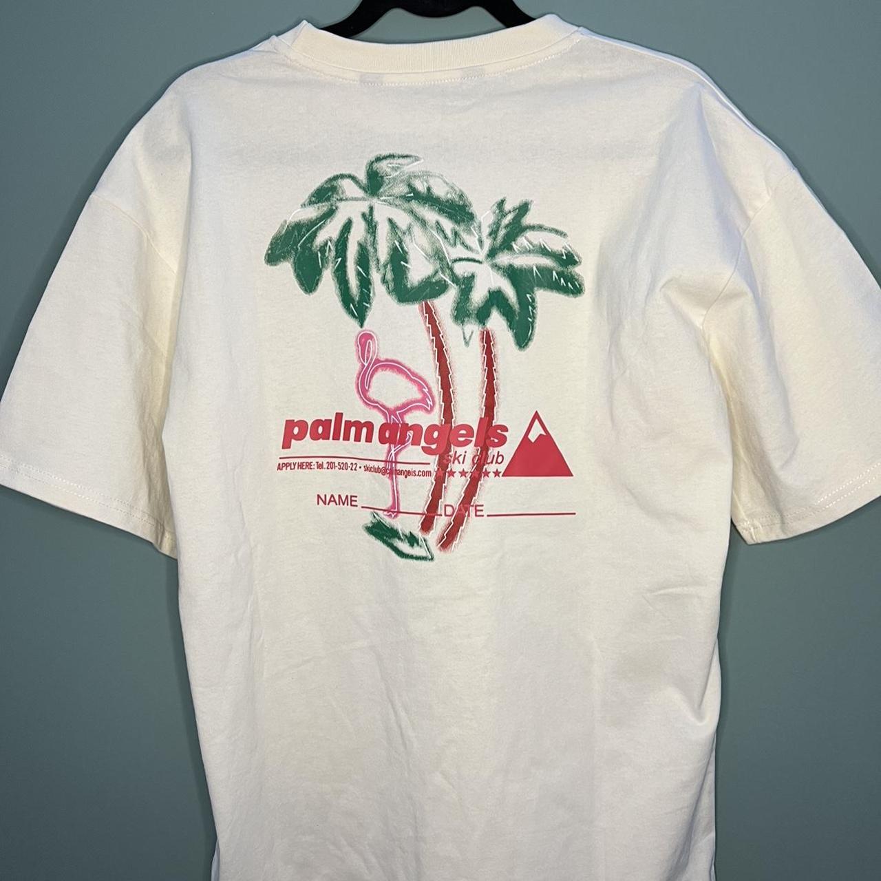 【関税&送料込】Palm Angels Palm Ski Club T-Shirt Palm Angels Ski Club Cotton T-shirt | White | FARFETCH