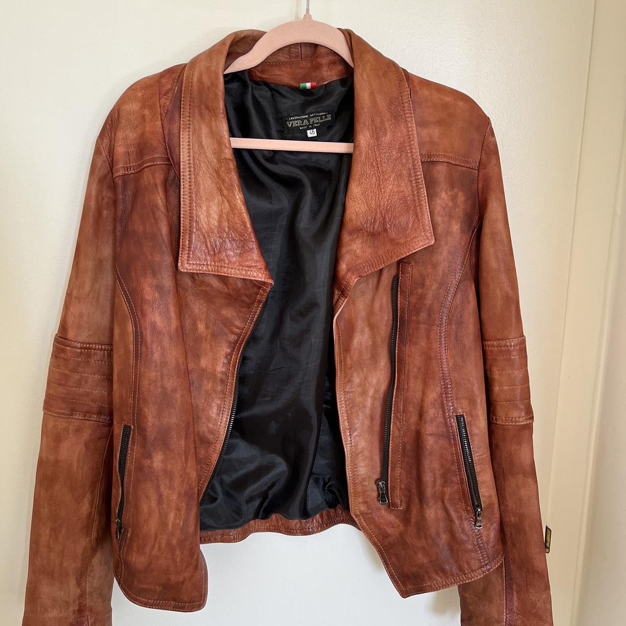 Vera Pelle Women's Leather Jacket Brown – Italian leather