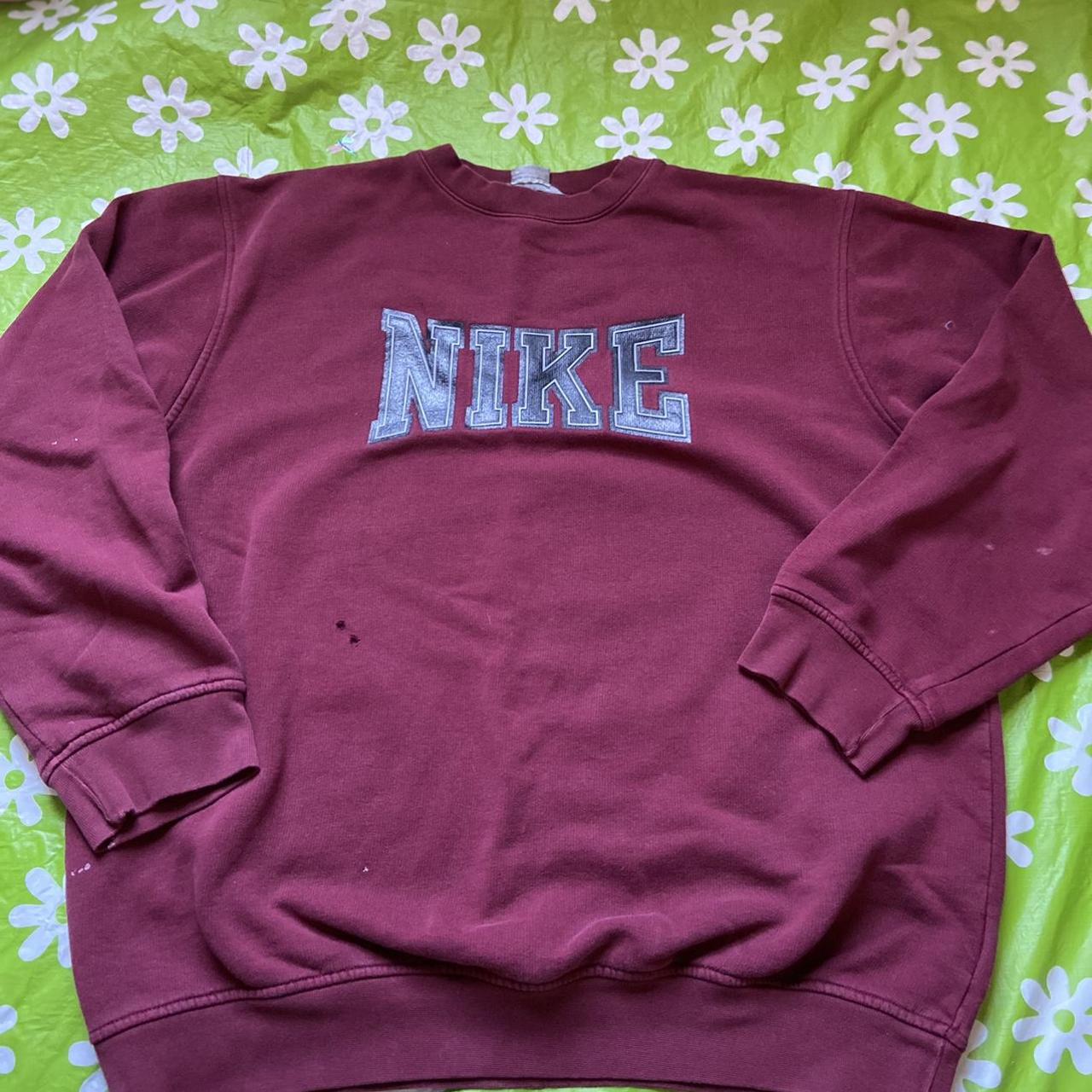 Nike Thin Grey Tag Early 00s Crewneck Nike spellout... - Depop