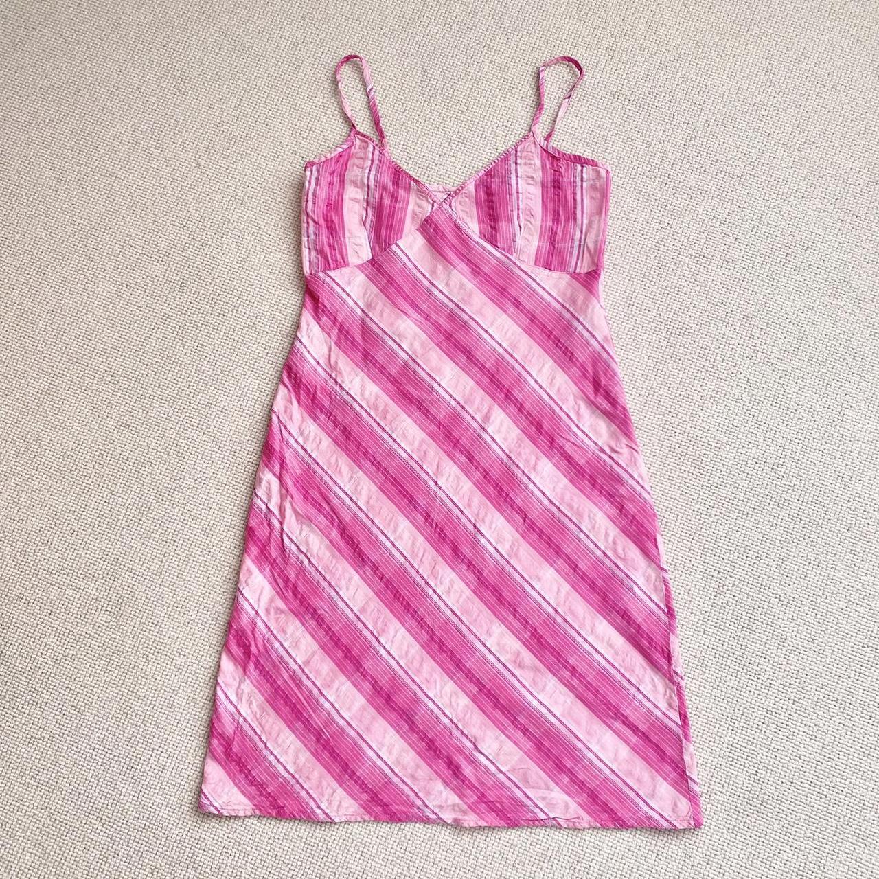 Y2k Old Label New Look Pink Stripe Striped Cotton - Depop