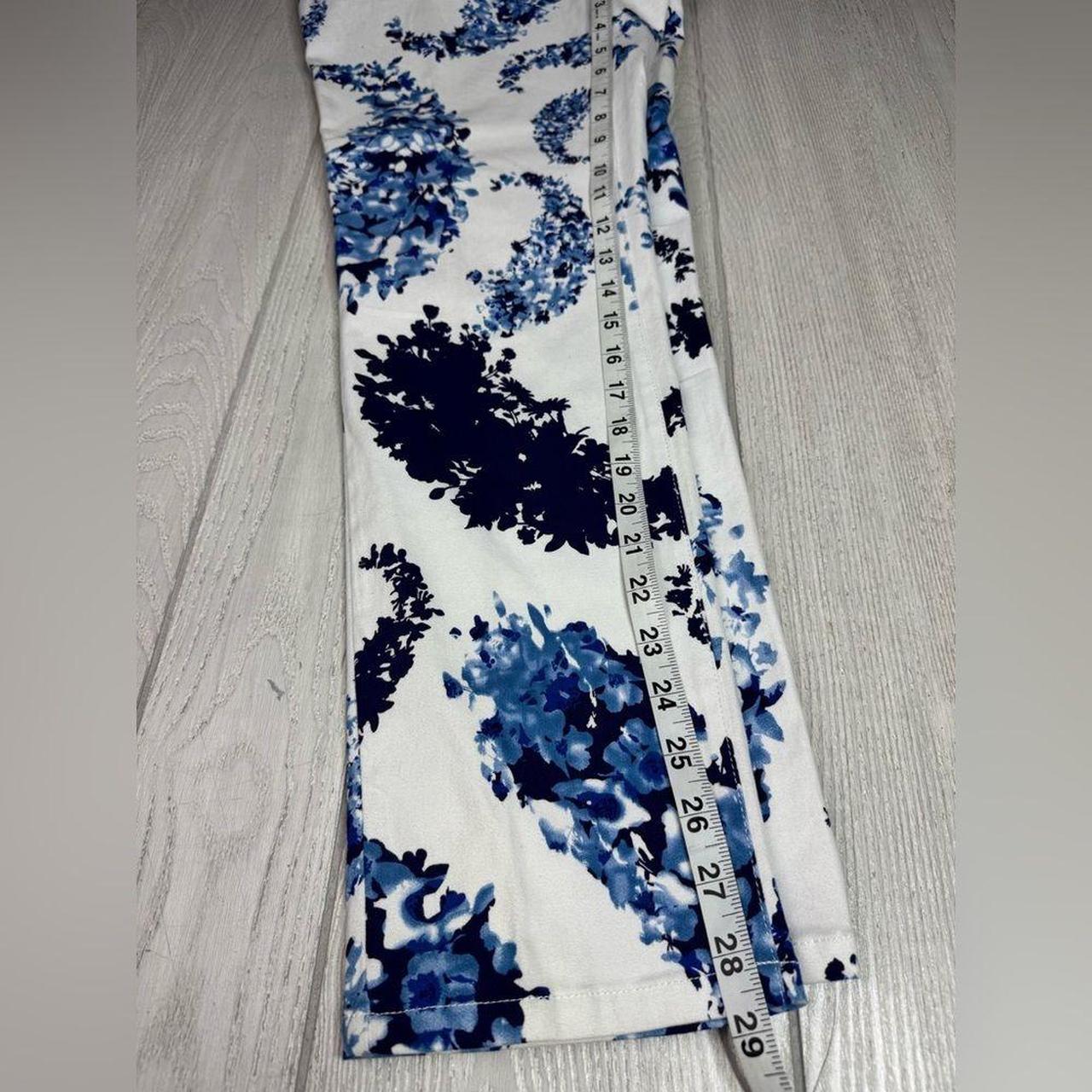 Source Unknown Women's Printed Pants - White/Blue… - image 4